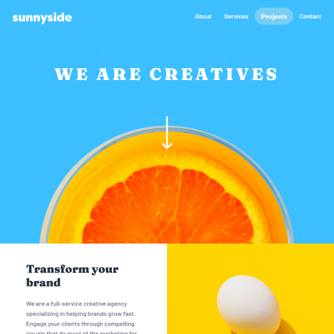 frontend mentor sunnyside landing page project